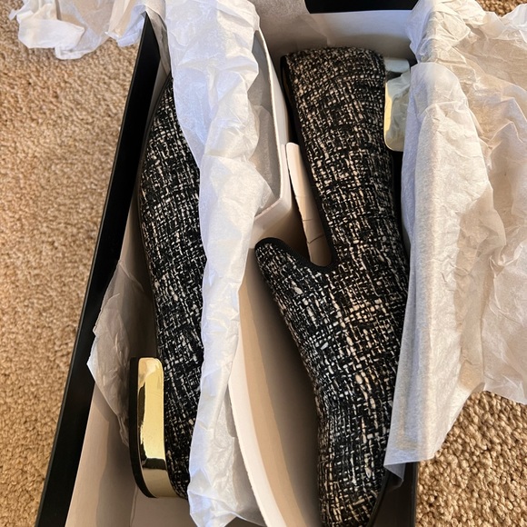 Nine West - Black & White Multi Fabric Loafer - Picture 3 of 4